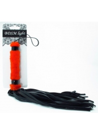 Нежная плеть с красным мехом BDSM Light - 43 см. - БДСМ Арсенал - купить с доставкой в Сургуте