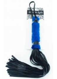 Нежная плеть с синим мехом BDSM Light - 43 см. - БДСМ Арсенал - купить с доставкой в Сургуте
