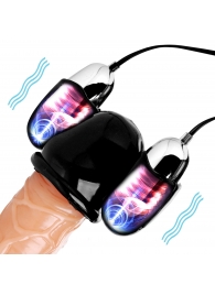 Черная стимулирующая насадка для головки полового члена Multi Speed Vibrating Penis Head Teaser - XR Brands - в Сургуте купить с доставкой