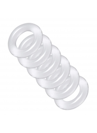 Комплект из 6 прозрачных эрекционных колец Ring Master Custom Ball Stretcher Kit - XR Brands - в Сургуте купить с доставкой
