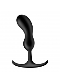 Черный массажер простаты с утяжелителями Premium Silicone Weighted Prostate Plug Medium - 16,3 см. - XR Brands - в Сургуте купить с доставкой