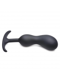 Черный массажер простаты с утяжелителями Premium Silicone Weighted Prostate Plug Large - 18,8 см. - XR Brands - в Сургуте купить с доставкой