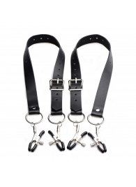 Ремни с зажимами для половых губ Spread Labia Spreader Straps with Clamps - XR Brands - купить с доставкой в Сургуте