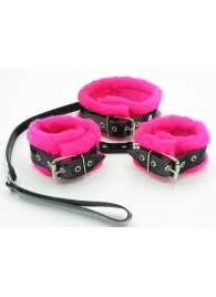 Набор с розовым мехом BDSM Light - БДСМ Арсенал - купить с доставкой в Сургуте