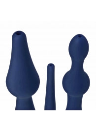 Набор из 3 универсальных насадок для анального душа Universal 3 Piece Silicone Enema Attachment Set - XR Brands - купить с доставкой в Сургуте