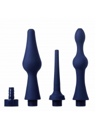 Набор из 3 универсальных насадок для анального душа Universal 3 Piece Silicone Enema Attachment Set - XR Brands - купить с доставкой в Сургуте