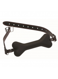 Черный кляп в форме косточки Hound Adjustable Dog Bone Gag - XR Brands - купить с доставкой в Сургуте