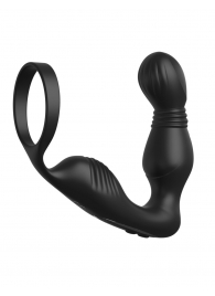 Черный вибростимулятор простаты с эрекционным кольцом Ass-Gasm Pro P-Spot Milker - Pipedream - в Сургуте купить с доставкой