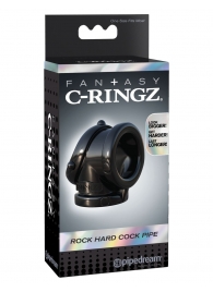Черное эрекционное кольцо Rock Hard Cock Pipe - Pipedream - в Сургуте купить с доставкой
