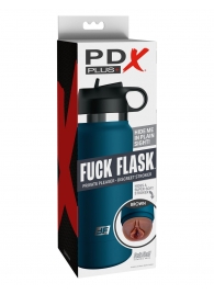 Смуглый мастурбатор-вагина в синей колбе F*ck Flask - Pipedream - в Сургуте купить с доставкой