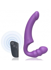 Фиолетовый безремневой страпон Straples Strap-On Dildo - Erokay - купить с доставкой в Сургуте