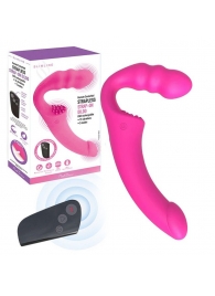 Розовый безремневой страпон Straples Strap-On Dildo - Erokay - купить с доставкой в Сургуте