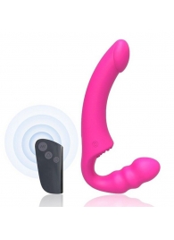 Розовый безремневой страпон Straples Strap-On Dildo - Erokay - купить с доставкой в Сургуте