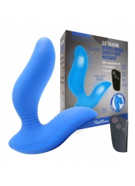 Синий вибромассажер простаты 3,5’’ Remote Control Curve P-spot Massager - 12 см. - Erokay - в Сургуте купить с доставкой