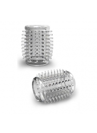 Прозрачная насадка с шипами STAY HARD COCK SLEEVE 01 CLEAR - Blush Novelties - в Сургуте купить с доставкой
