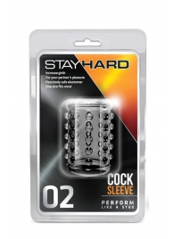 Прозрачная насадка на пенис с шишечками STAY HARD COCK SLEEVE 02 CLEAR - Blush Novelties - в Сургуте купить с доставкой
