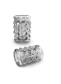 Прозрачная насадка с капельками STAY HARD COCK SLEEVE 05 CLEAR - Blush Novelties - в Сургуте купить с доставкой