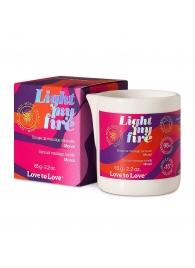 Массажная свеча Light My Fire с ароматом моной - 80 мл. - Love to Love - купить с доставкой в Сургуте