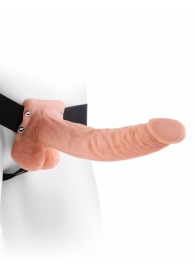Полый страпон телесного цвета Hollow Strap-On with Balls - 24 см. - Pipedream - купить с доставкой в Сургуте