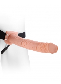 Фаллопротез телесного цвета Hollow Strap-On - 29 см. - Pipedream - купить с доставкой в Сургуте