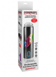 Перезаряжаемый мастурбатор-ротик Extreme Toyz Rechargeable Roto-Bator Mouth - Pipedream - в Сургуте купить с доставкой