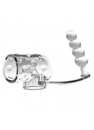 Прозрачная насадка на пенис и мошонку с анальным стимулятором Rilley - Baile - в Сургуте купить с доставкой