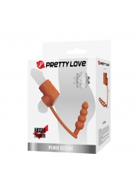 Телесная насадка на пенис и мошонку с анальным стимулятором Rilley - Baile - в Сургуте купить с доставкой