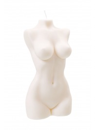 Белая интерьерная свеча в форме женского торса - 850 гр. - Pecado - купить с доставкой в Сургуте