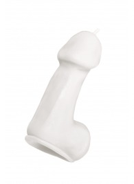 Белая свеча в форме пениса - 47 гр. - Pecado - купить с доставкой в Сургуте