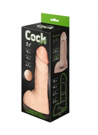 Телесный фаллоудлинитель с мошонкой Cock Next - 19 см. - LOVETOY (А-Полимер) - в Сургуте купить с доставкой