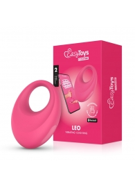 Розовое интерактивное эрекционное виброкольцо Leo - Easy toys - в Сургуте купить с доставкой