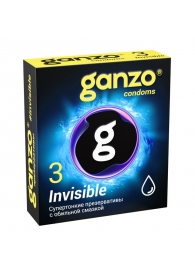 Супертонкие презервативы Ganzo Invisible - 3 шт. - Ganzo - купить с доставкой в Сургуте