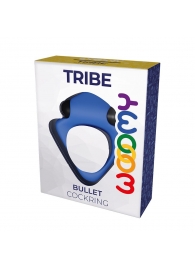 Синее эрекционное кольцо Wooomy Tribeс с вибрацией - Adrien Lastic - в Сургуте купить с доставкой