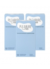 Набор из 3 упаковок ультратонких презервативов Pleasure Lab (по 12 шт.) - Pleasure Lab - купить с доставкой в Сургуте