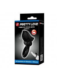 Черное эрекционное кольцо с вибрацией Adrien - Baile - в Сургуте купить с доставкой