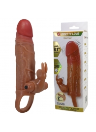 Карамельная вибронасадка с клиторальным стимулятором Osmar - 20,5 см. - Baile - в Сургуте купить с доставкой