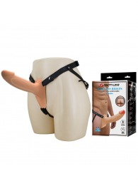 Телесный полый мужской страпон London - 16,8 см. - Baile - купить с доставкой в Сургуте