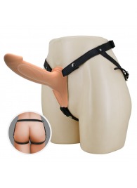 Телесный полый мужской страпон London - 16,8 см. - Baile - купить с доставкой в Сургуте