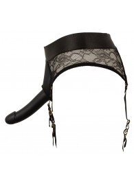 Черный женский страпон Strap-on Set: трусики и насадка - Orion - купить с доставкой в Сургуте