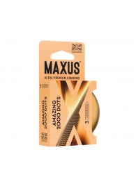 Точечные презервативы MAXUS 2000 Amazing Dots с железным кейсом - 3 шт. - Maxus - купить с доставкой в Сургуте