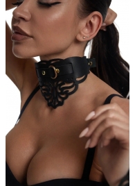 Фигурный чокер с узорами и золотистой фурнитурой - Crazy Handmade - купить с доставкой в Сургуте