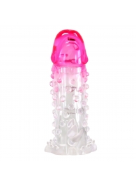 Прозрачно-розовая насадка на пенис Wilford - 13,5 см. - Baile - в Сургуте купить с доставкой