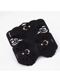 Фигурный набор для БДСМ-игр с узорами и золотистой фурнитурой - Crazy Handmade - купить с доставкой в Сургуте