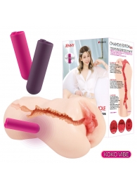 Мастурбатор-вагина с вибрацией Jenny Onahole edition 005 - KOKOS - в Сургуте купить с доставкой