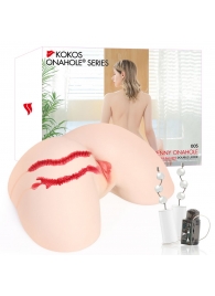 Мастурбатор-полуторс с двойным слоем материала и вибрацией Jenny Onahole Real Hips - KOKOS - в Сургуте купить с доставкой