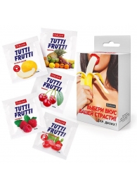 Набор из 5 саше съедобных смазок Tutti-Frutti - Биоритм - купить с доставкой в Сургуте