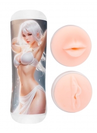 Двусторонний мастурбатор в колбе аниме - вагина и ротик - Tokyo Style - в Сургуте купить с доставкой