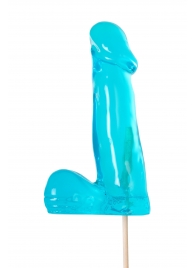 Голубой леденец в форме члена со вкусом блю кюрасао - 173 гр. - Sosuчki - купить с доставкой в Сургуте