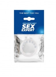 Эрекционное кольцо с мягкой стимулирующей насадкой - Sex Expert - в Сургуте купить с доставкой
