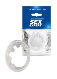 Эрекционное кольцо с мягкой стимулирующей насадкой - Sex Expert - в Сургуте купить с доставкой